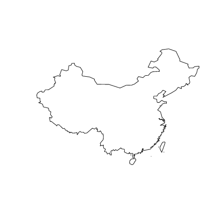Image dmsurvivor-rdata:map_china_no_provinces_maptools